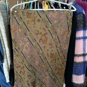 vintage cabi paisley tapestry skirt